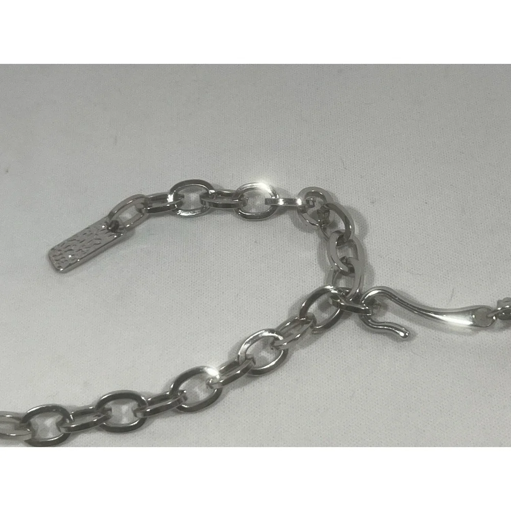 Womens Silver Metal Belt Adjustable Up To 38 Minimalist Y2K Statement Waist